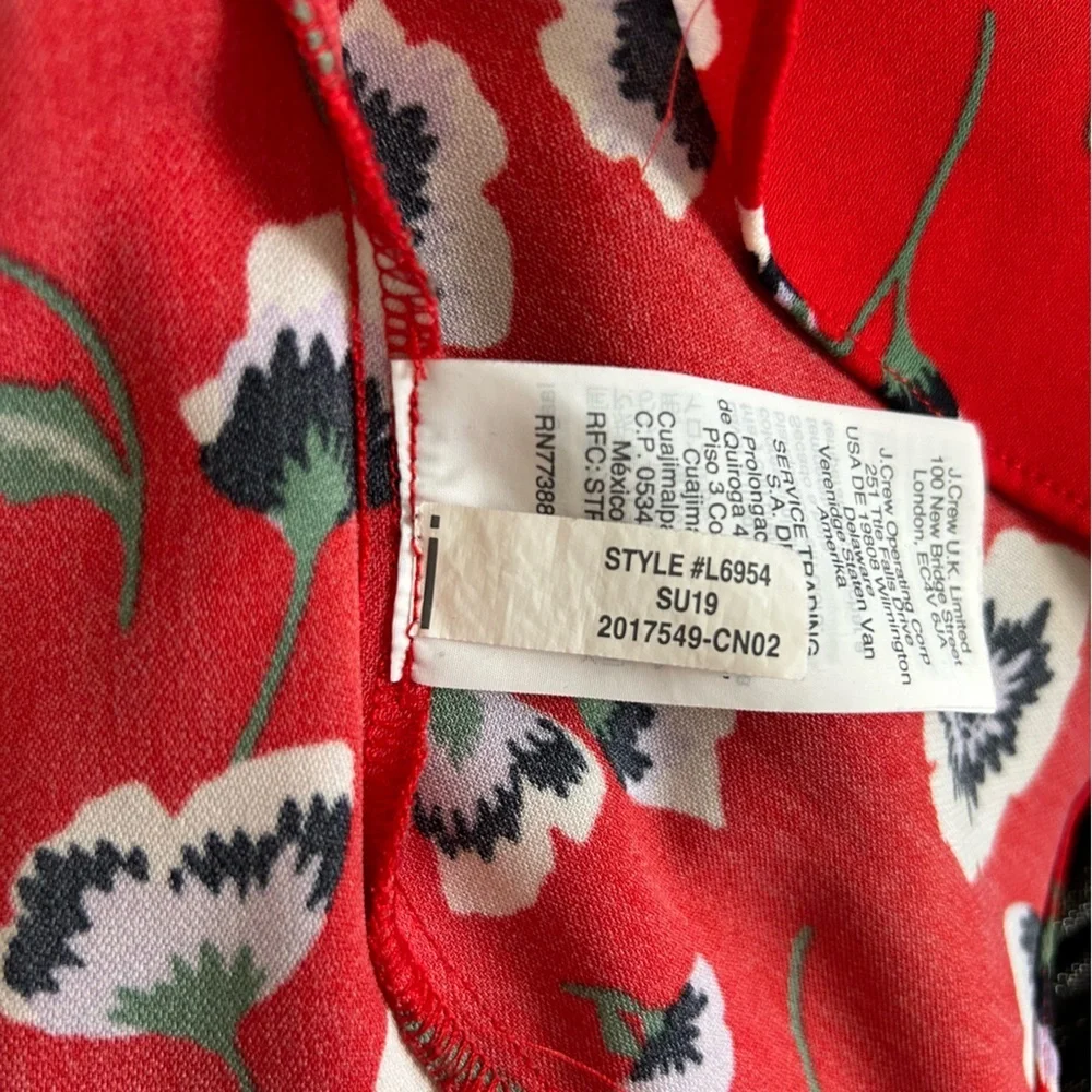 J. Crew Printed‎ wrap dress Poppy Lilac Multi Size 0
